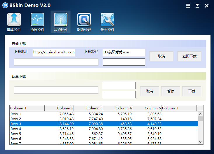扁平化控件(源码)-Bskin